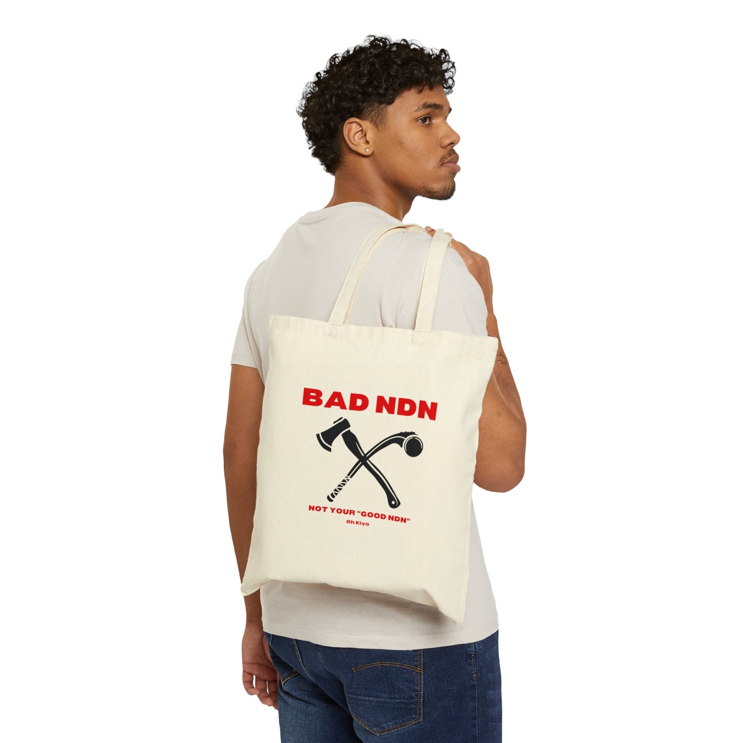 BAD NDN Cotton Canvas Tote Bag