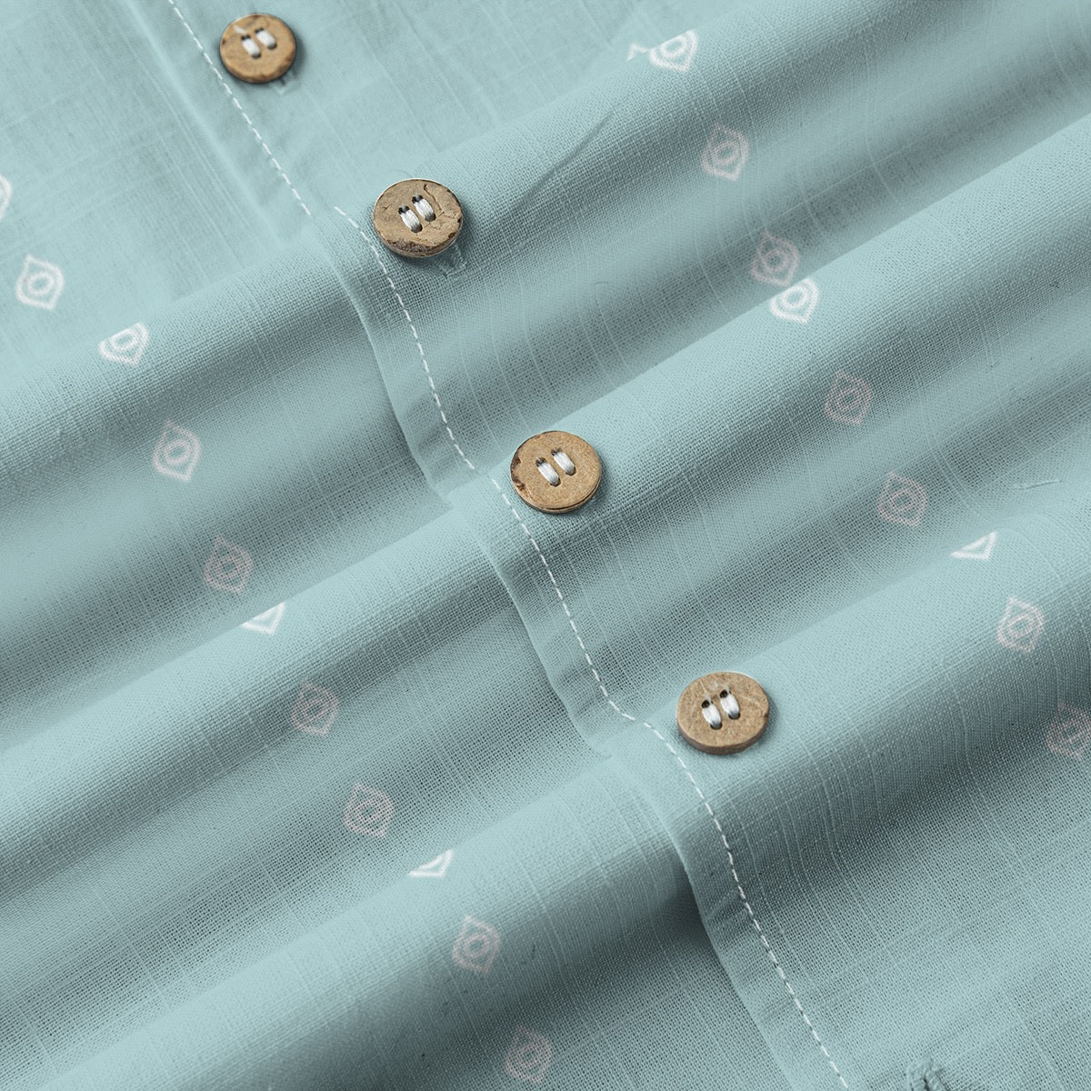 Ogee Pinstripe Cotton Buttonup: Sky