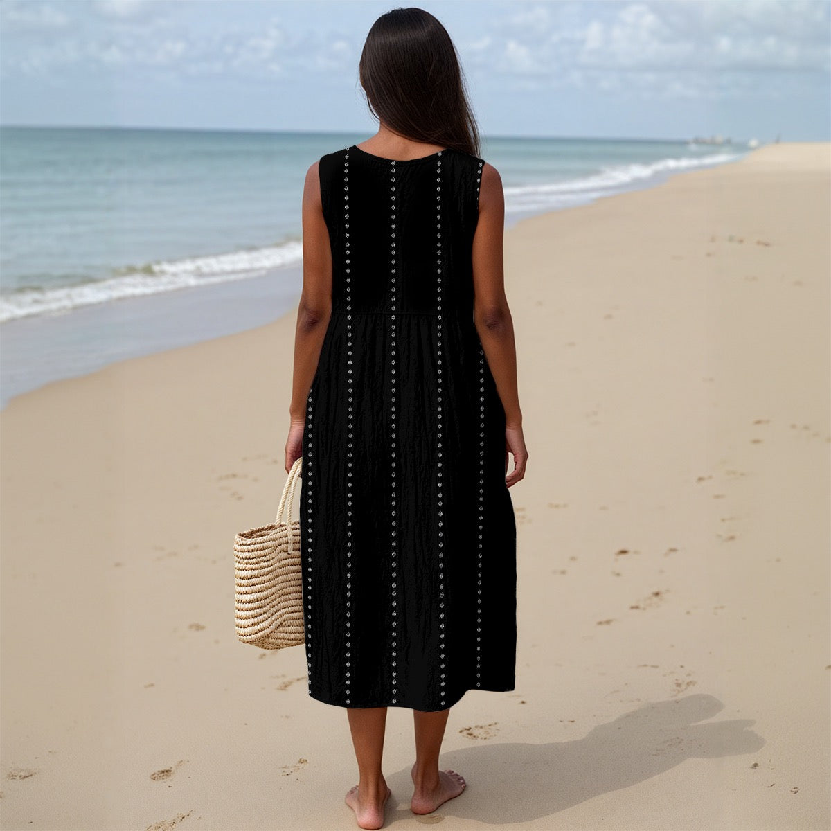 Ogee Pinstripe Cotton Sundress