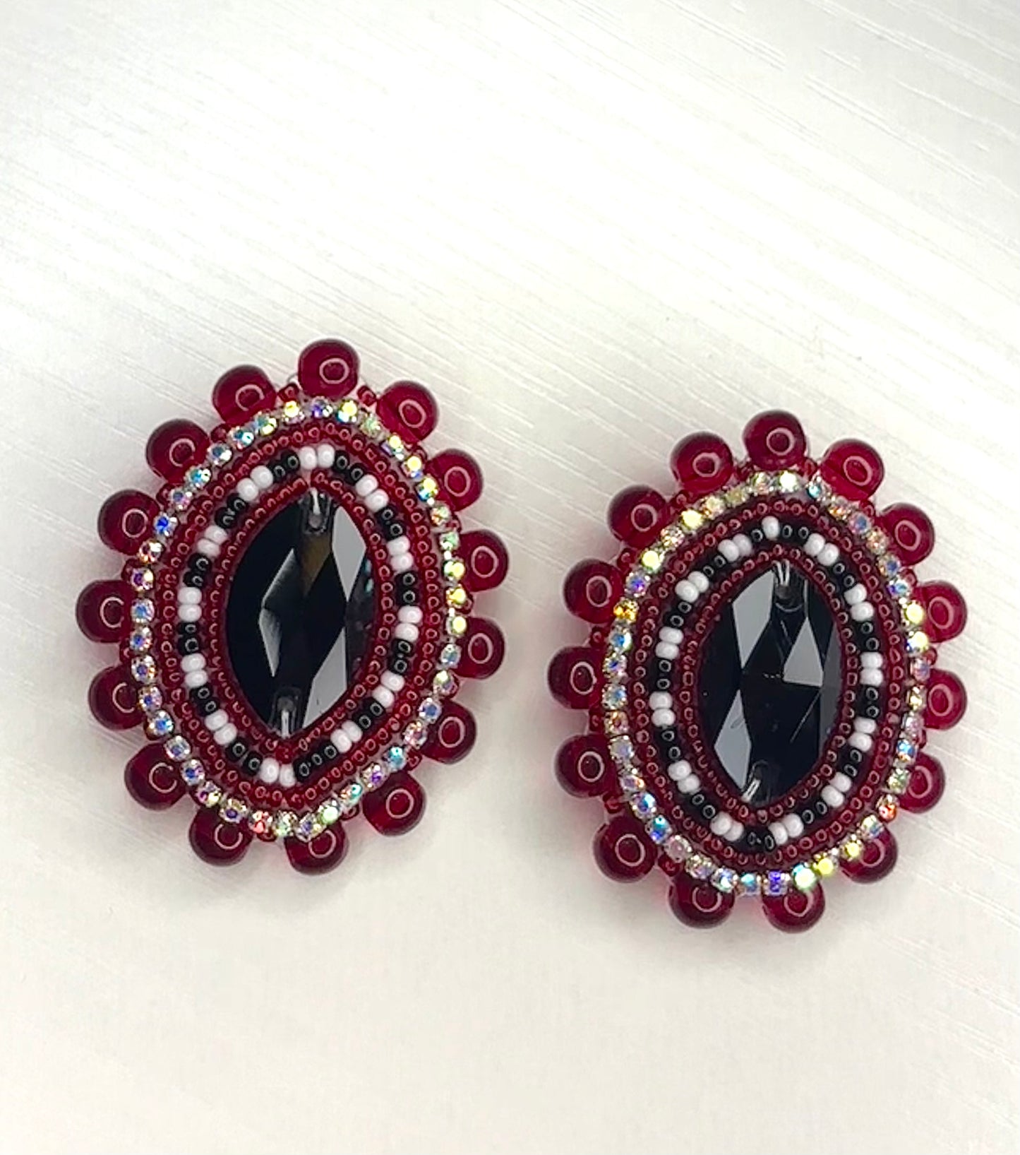Homma Clip-On Crystal Earrings