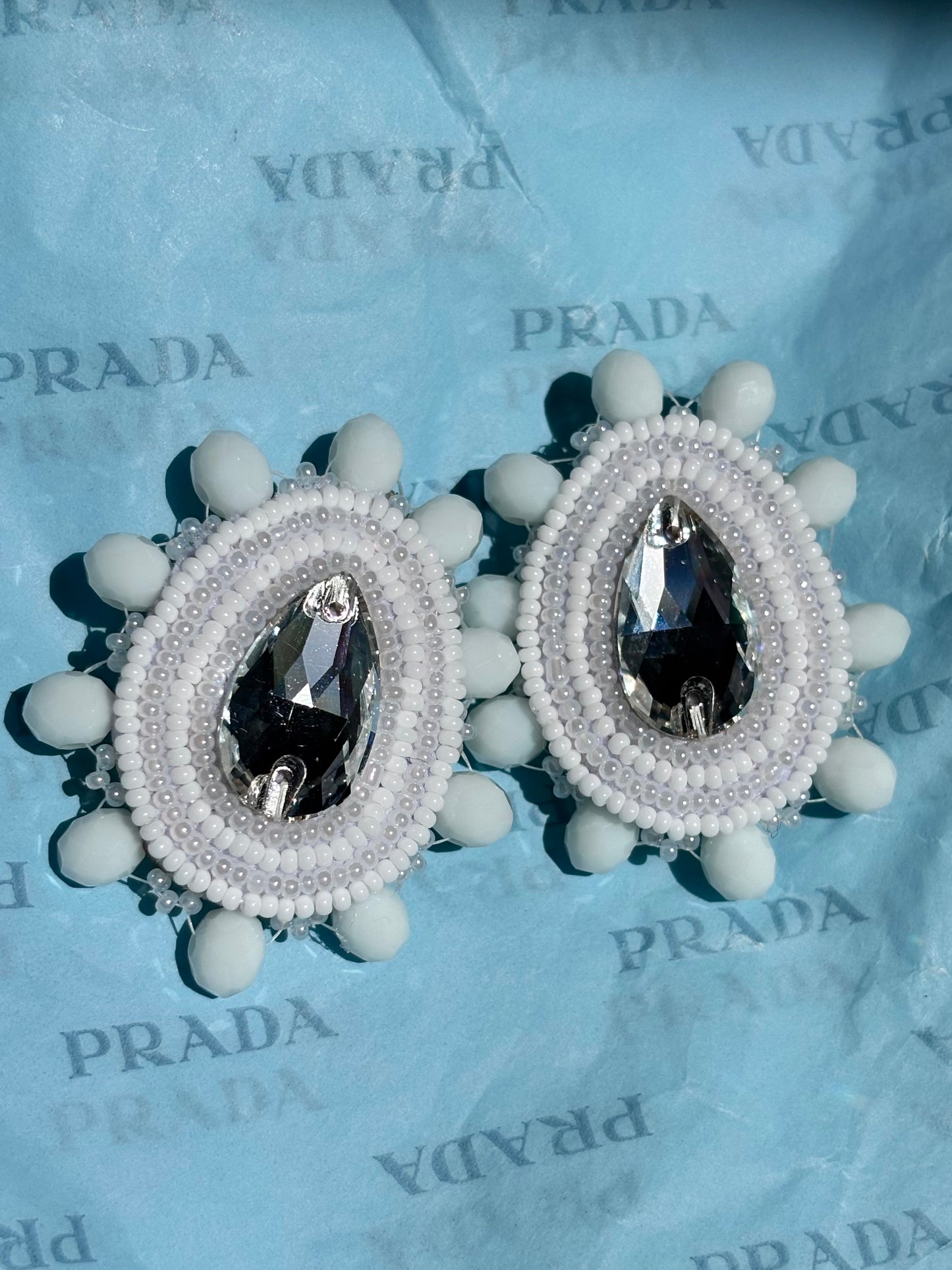 Ice Stripe Crystal Earrings
