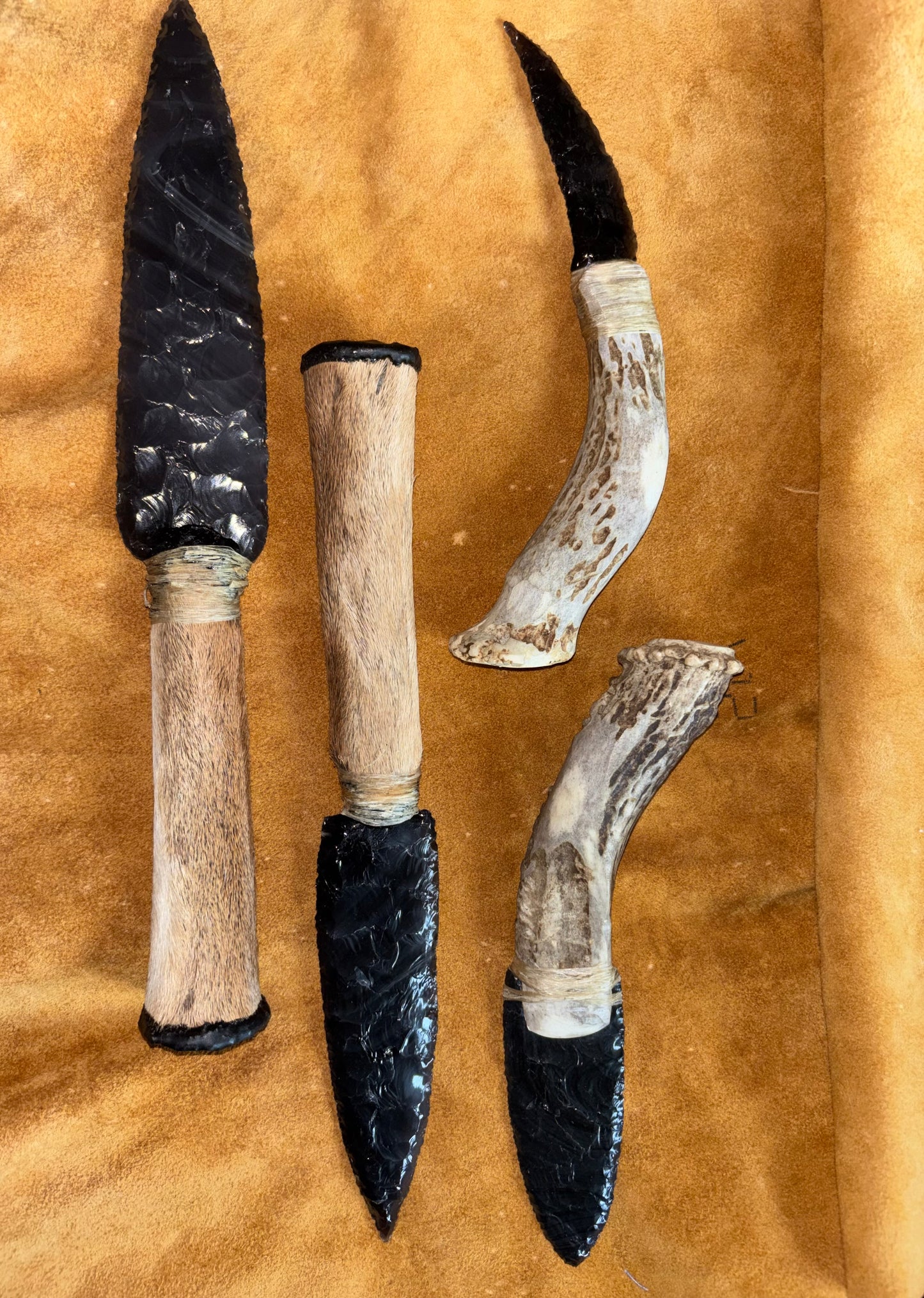 Obsidian Deer Knives