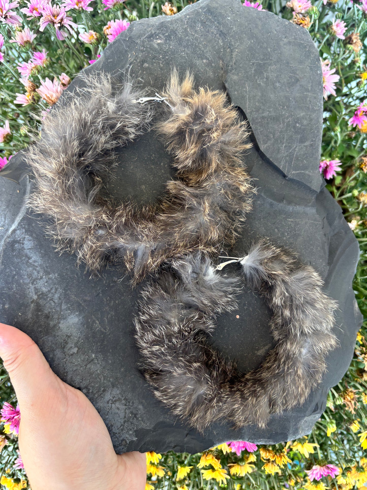 Rabbit Fur Hoops
