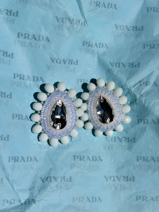 Glacier Ice Crystal Earrings