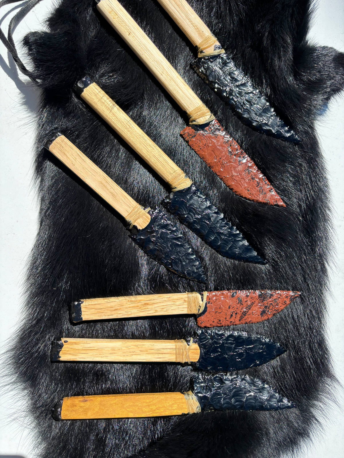 Hickory Obsidian Knives