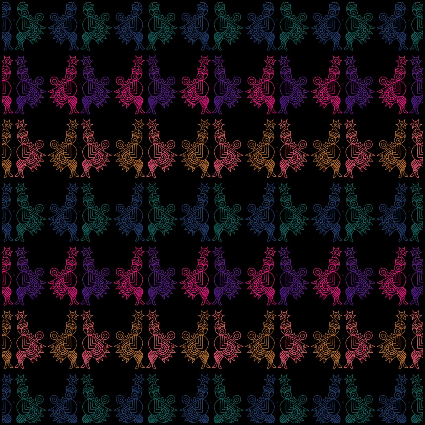 Neon Hawkmoth Print Fabric (Combed Cotton Prima)
