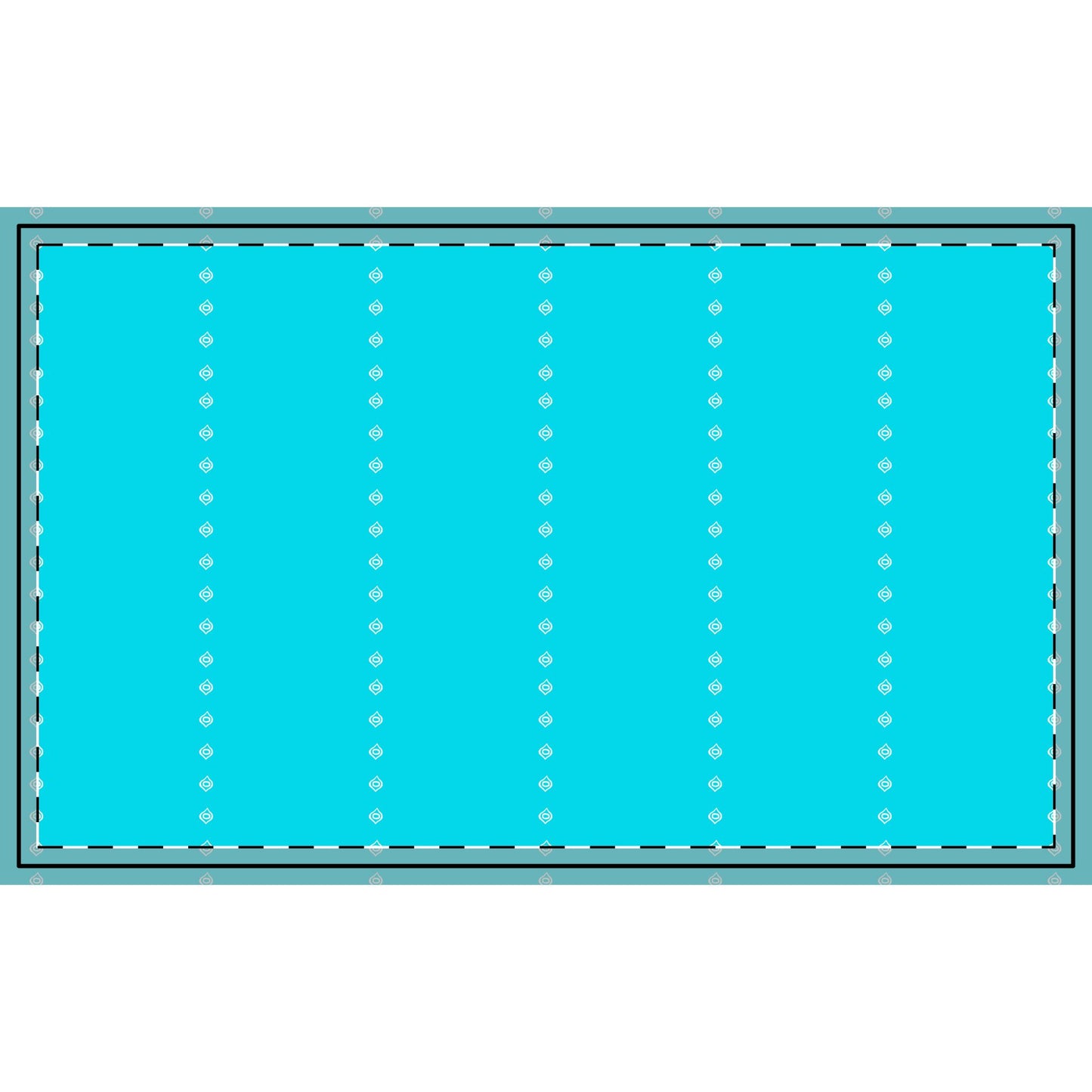 Ogee Turquoise Fabric (Combed Cotton Prima)