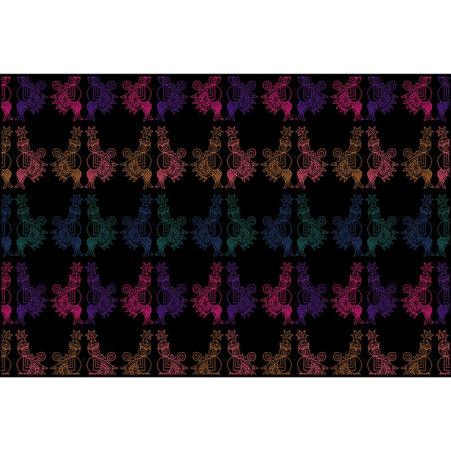 Neon Hawkmoth Print Fabric (Combed Cotton Prima)