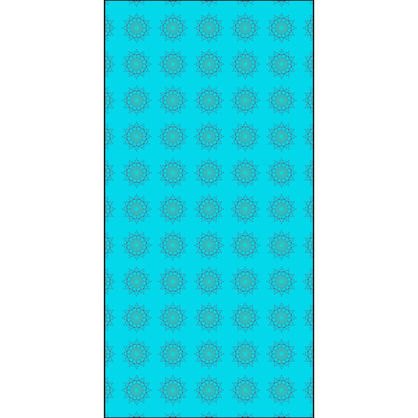 Panther Hearts Aqua Fabric (Combed Cotton Prima)