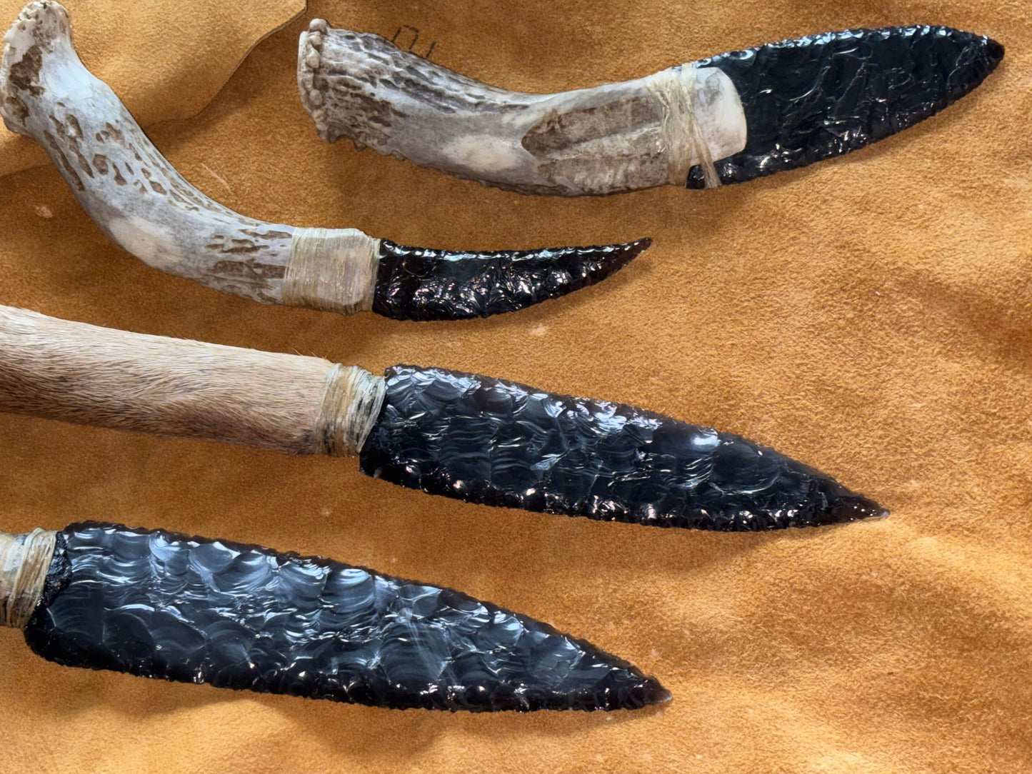 Obsidian Deer Knives