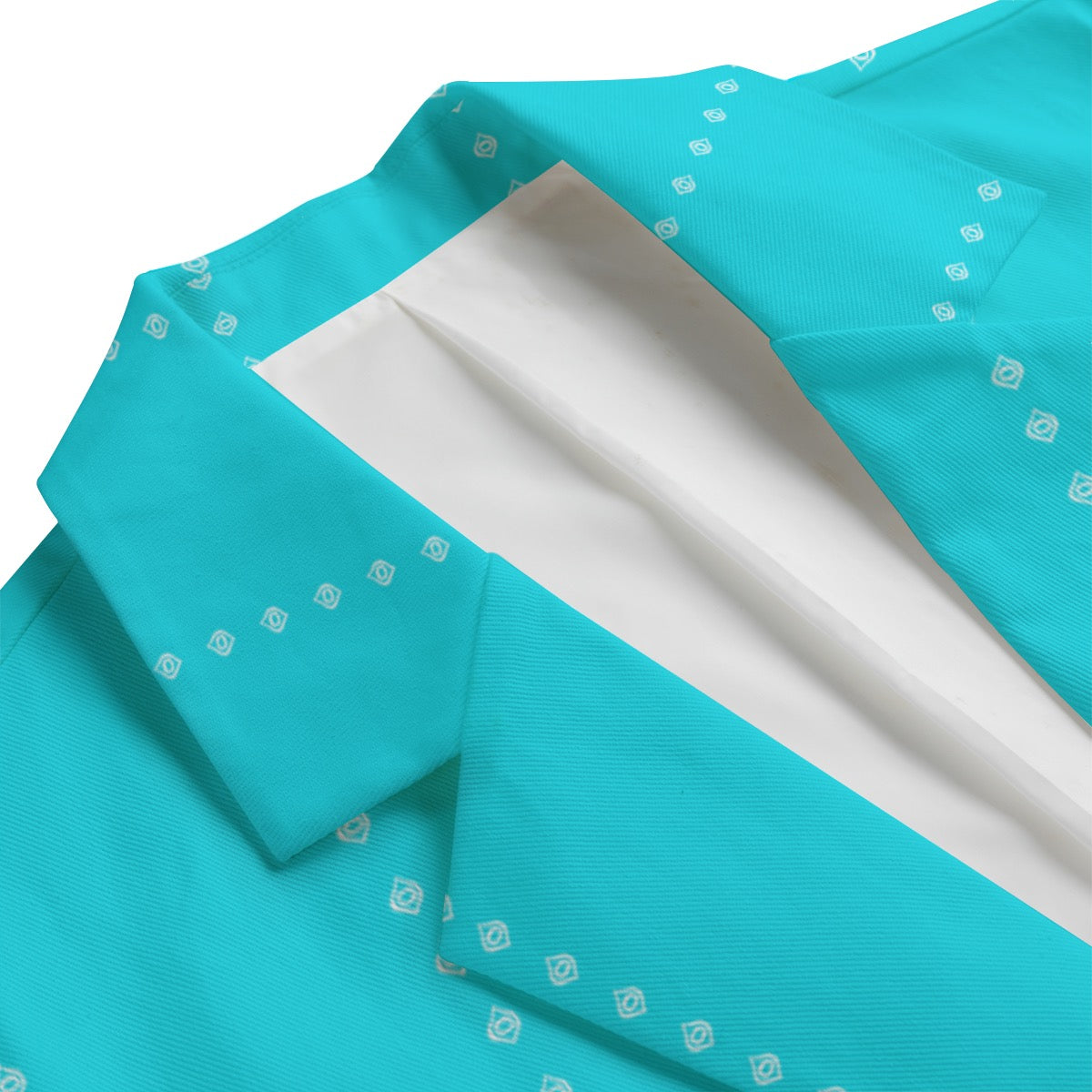 Ogee Pinstripes Cotton Blazer: Aqua