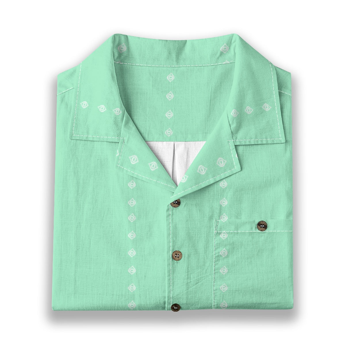 Ogee Pinstripe Cotton Buttonup Seafoam