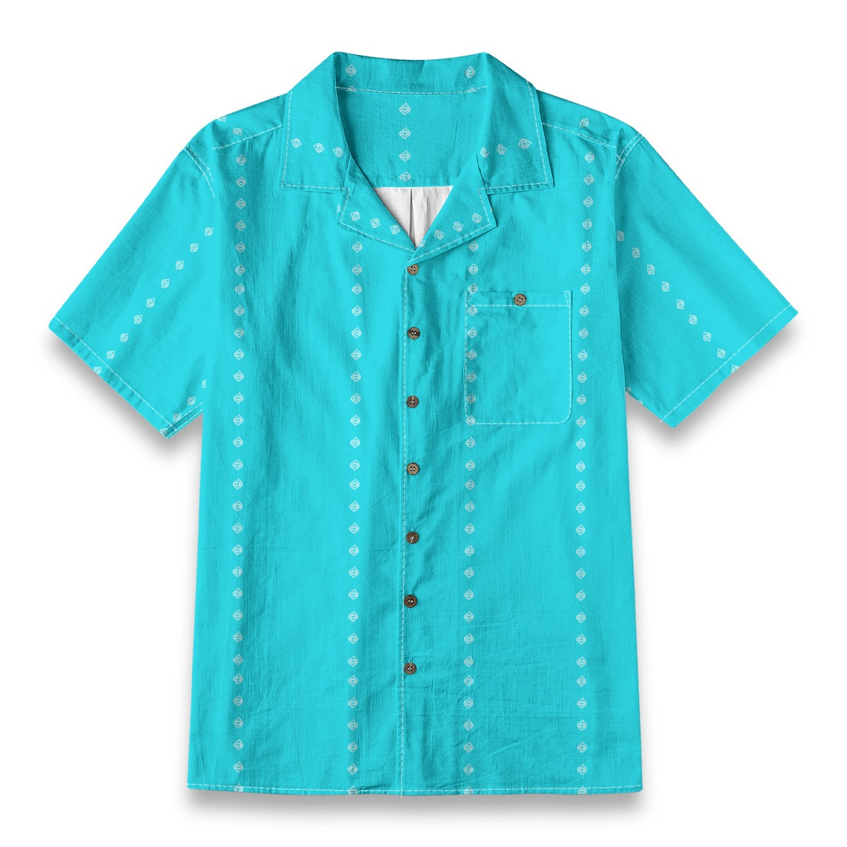 Ogee Pinstripe Cotton Buttonup: Aqua
