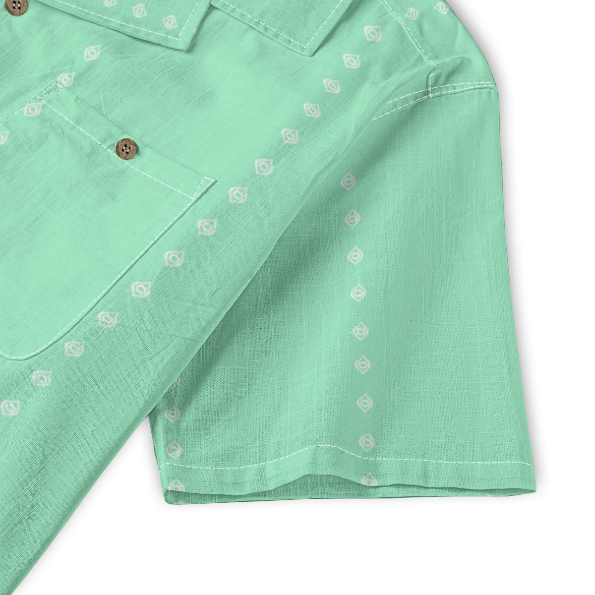Ogee Pinstripe Cotton Buttonup Seafoam