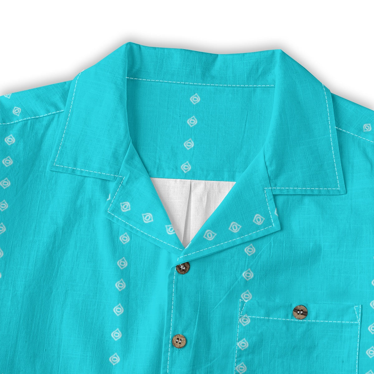 Ogee Pinstripe Cotton Buttonup: Aqua