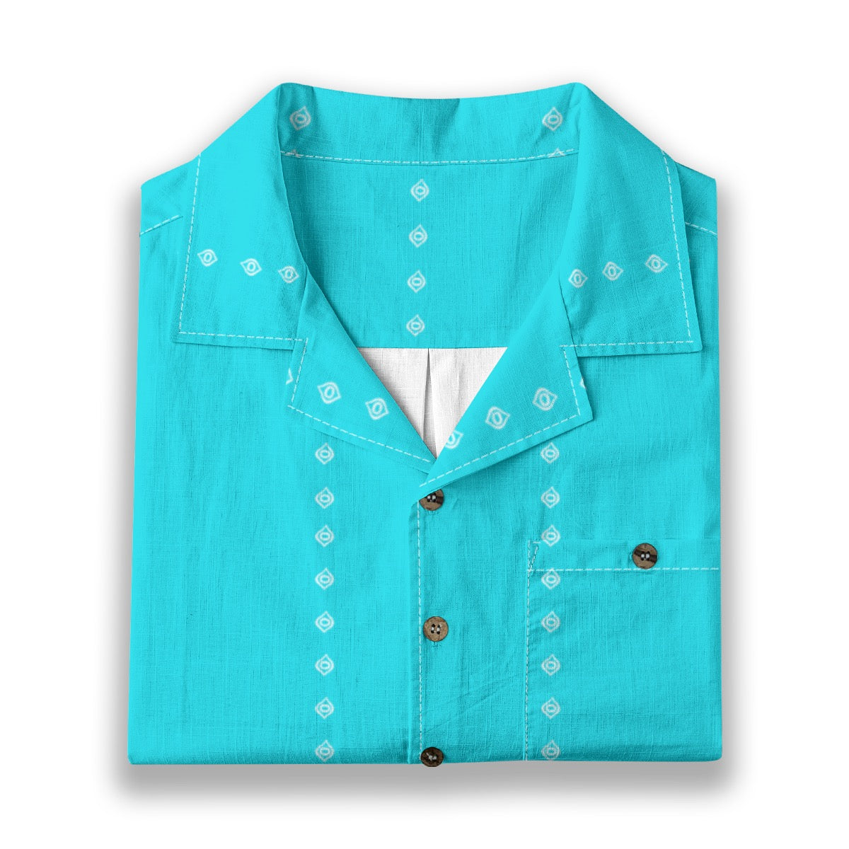 Ogee Pinstripe Cotton Buttonup: Aqua