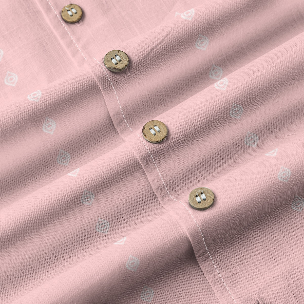 Ogee Pinstripe Cotton Buttonup: Rose