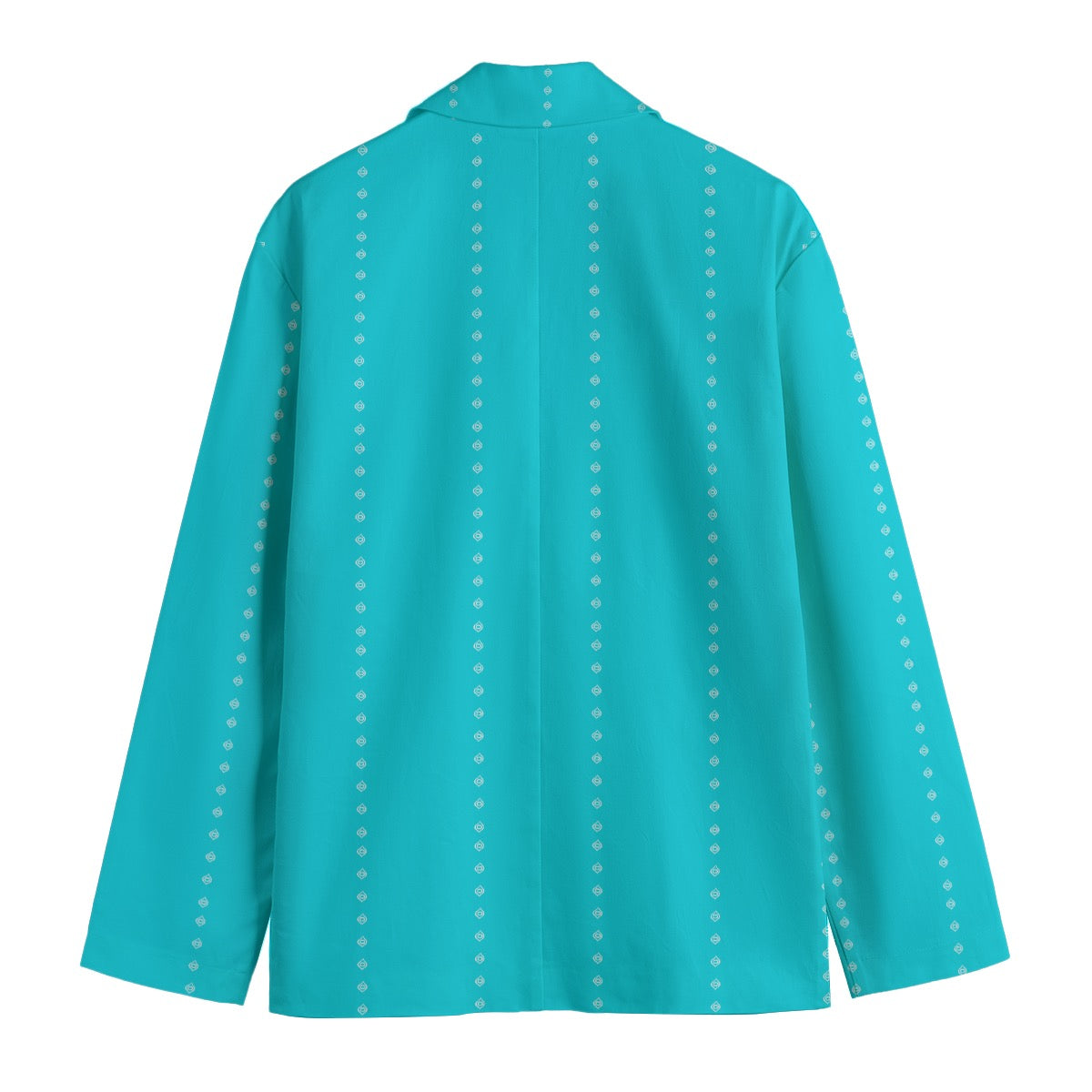 Ogee Pinstripes Cotton Blazer: Aqua