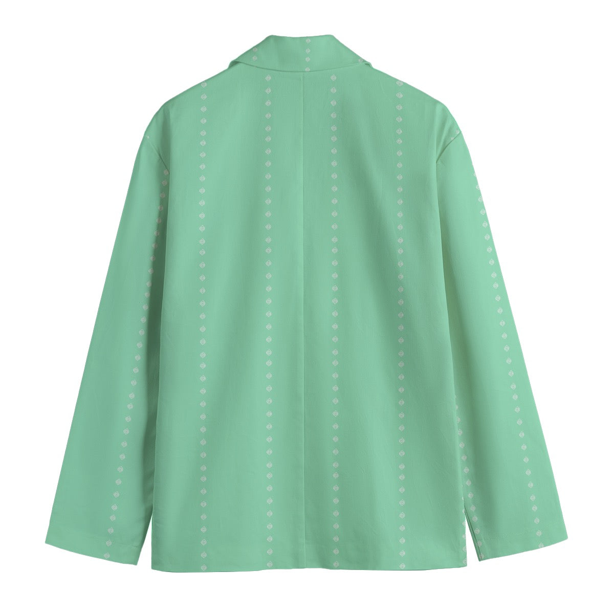 Ogee Pinstripes Cotton Blazer: Seafoam