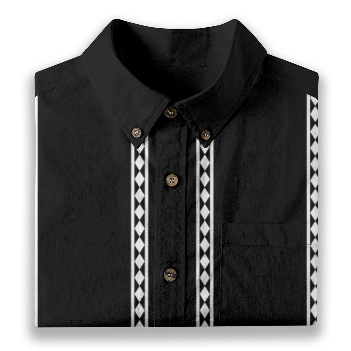 Chahta Diamond Cotton Short Sleeve Buttonup