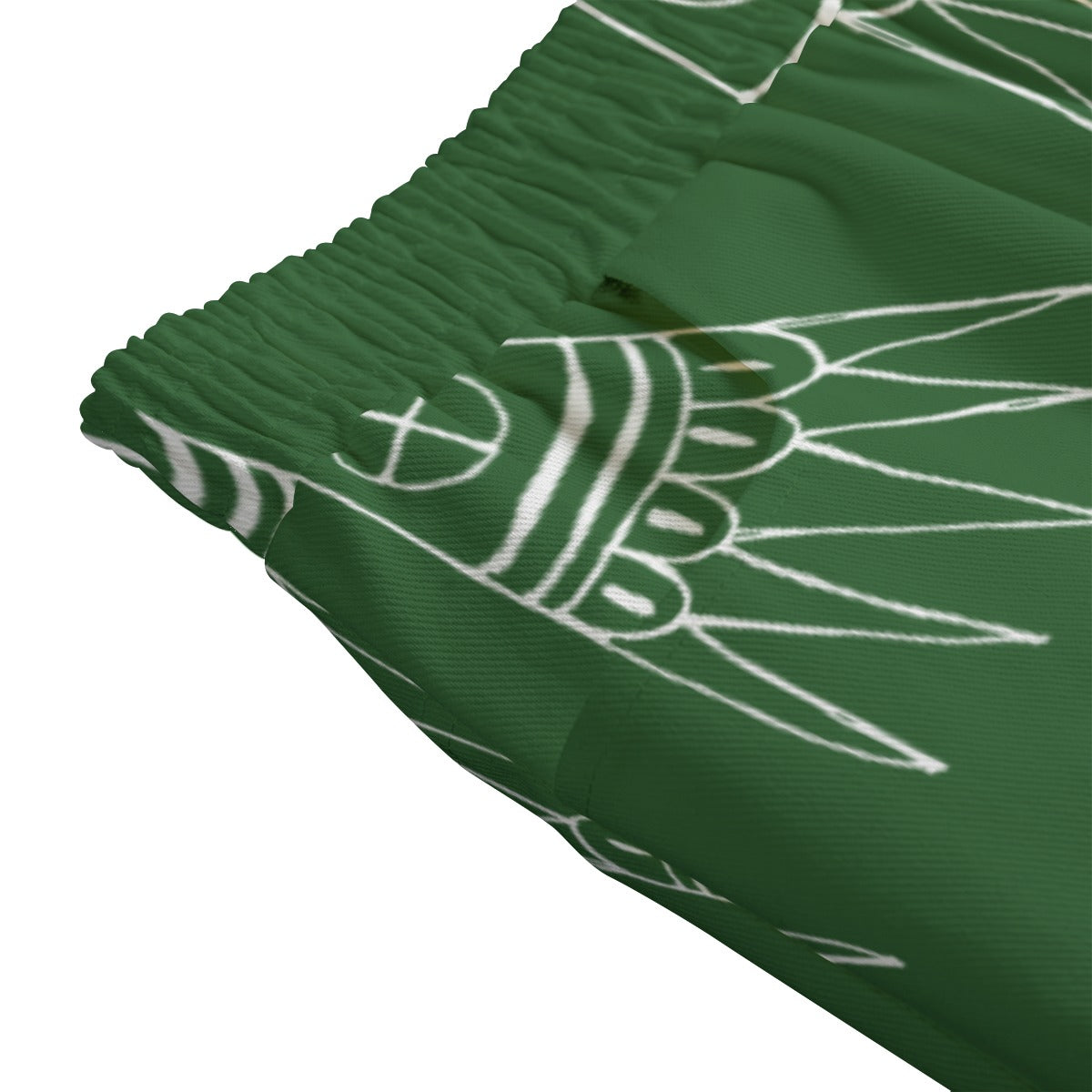 Wings Cotton Lapel Midi Skirt- Cedar