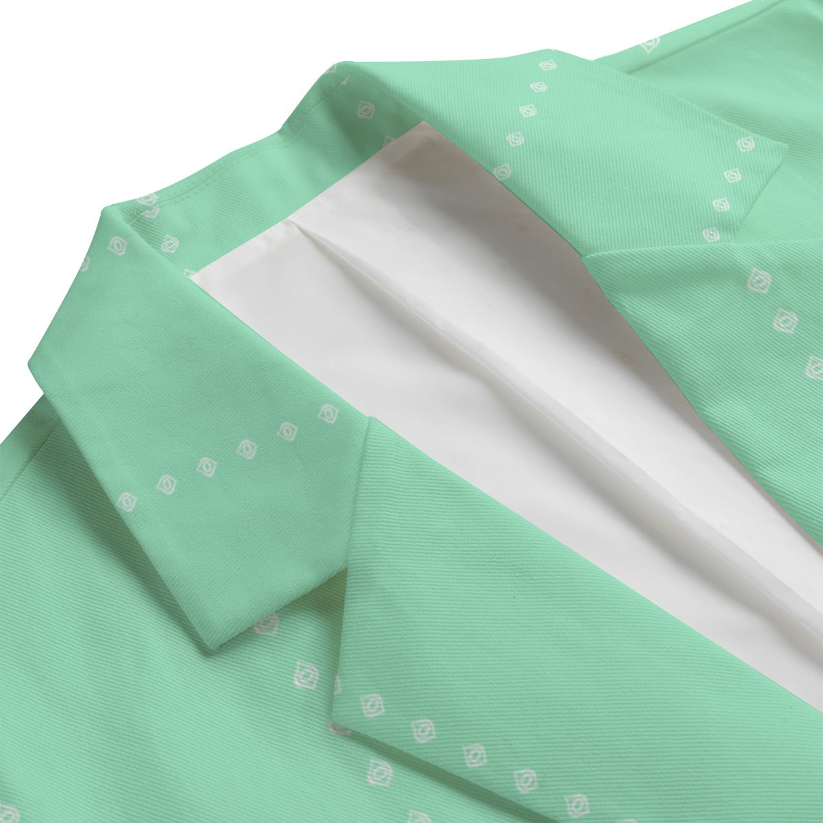 Ogee Pinstripes Cotton Blazer: Seafoam