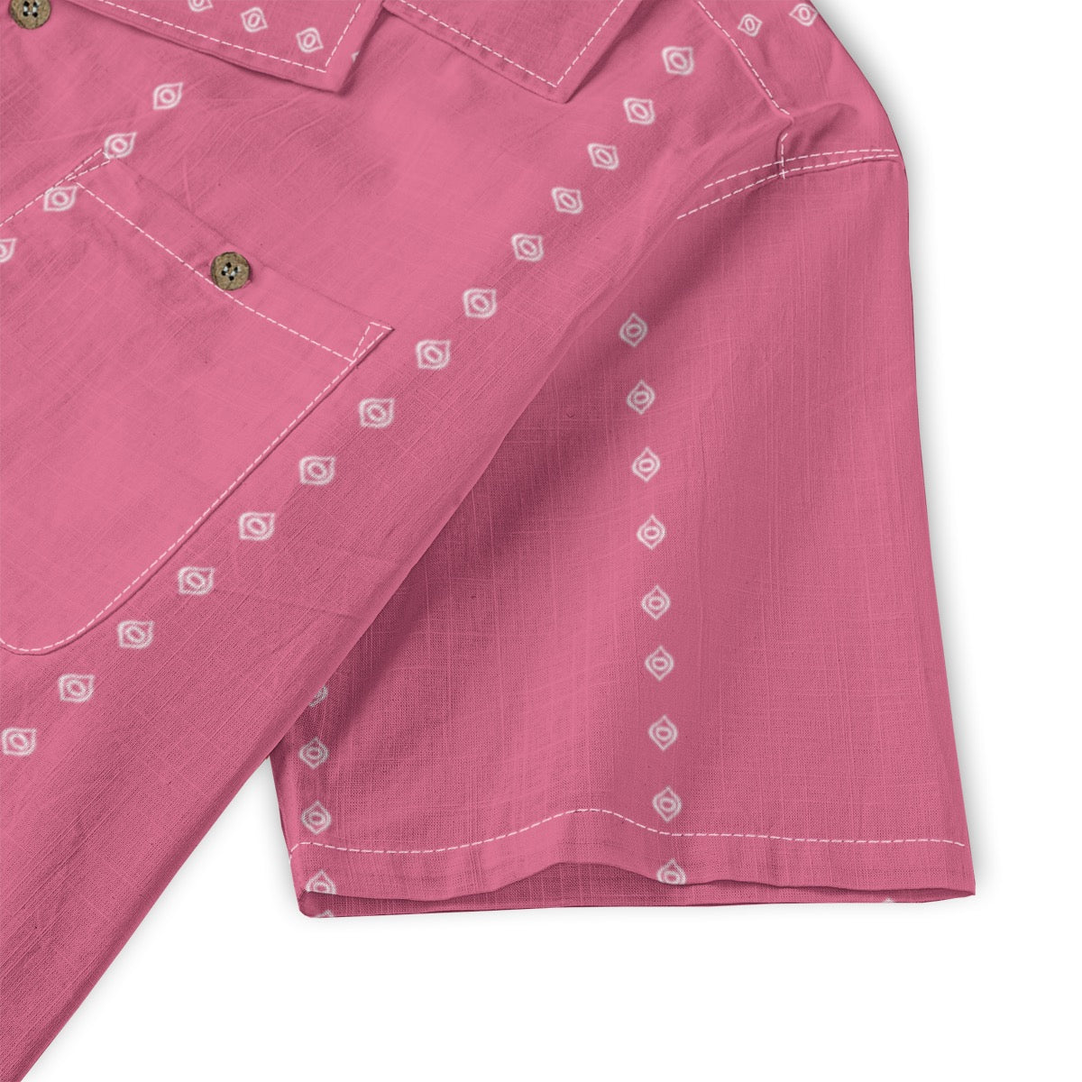 Ogee Pinstripe Cotton Buttonup: Blush