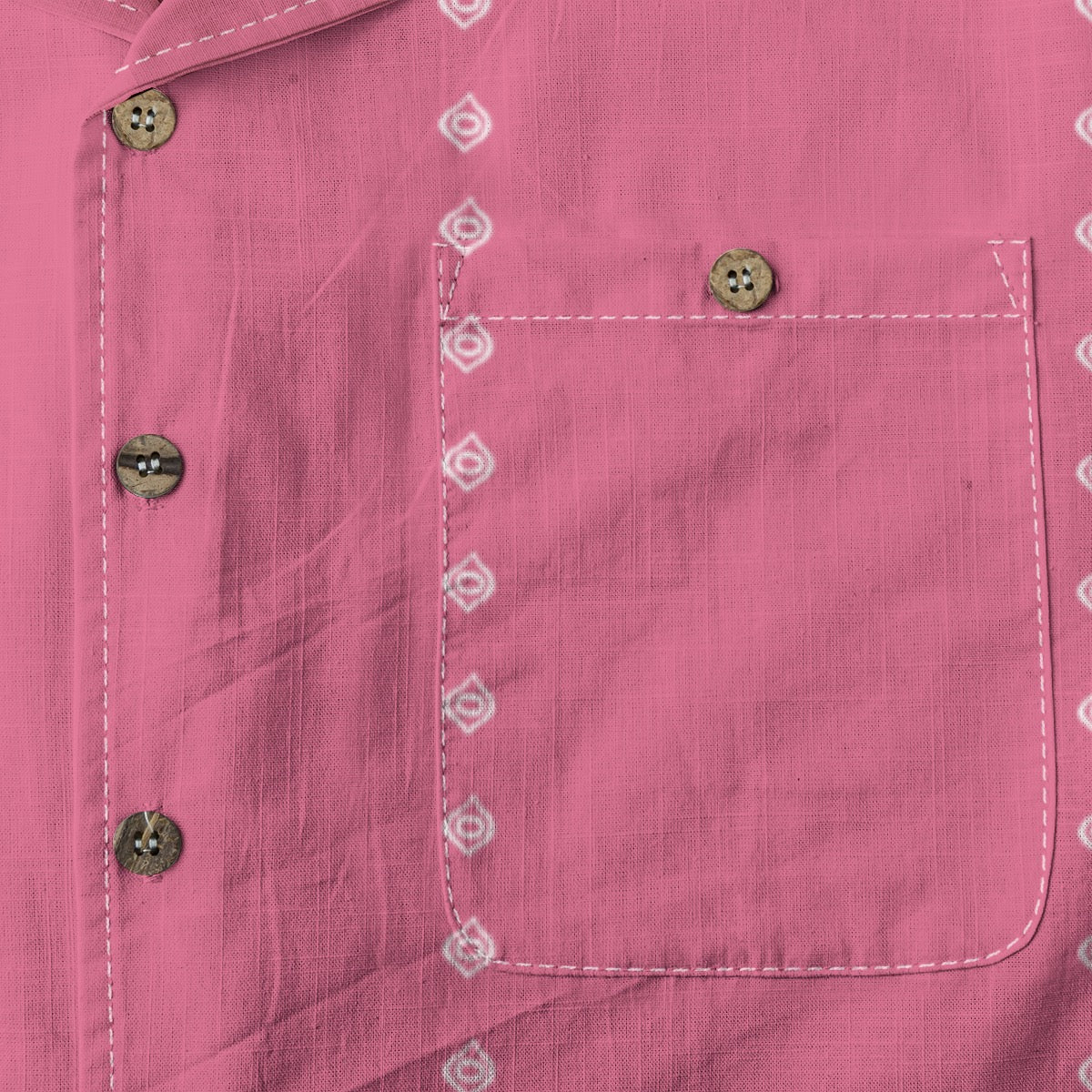 Ogee Pinstripe Cotton Buttonup: Blush