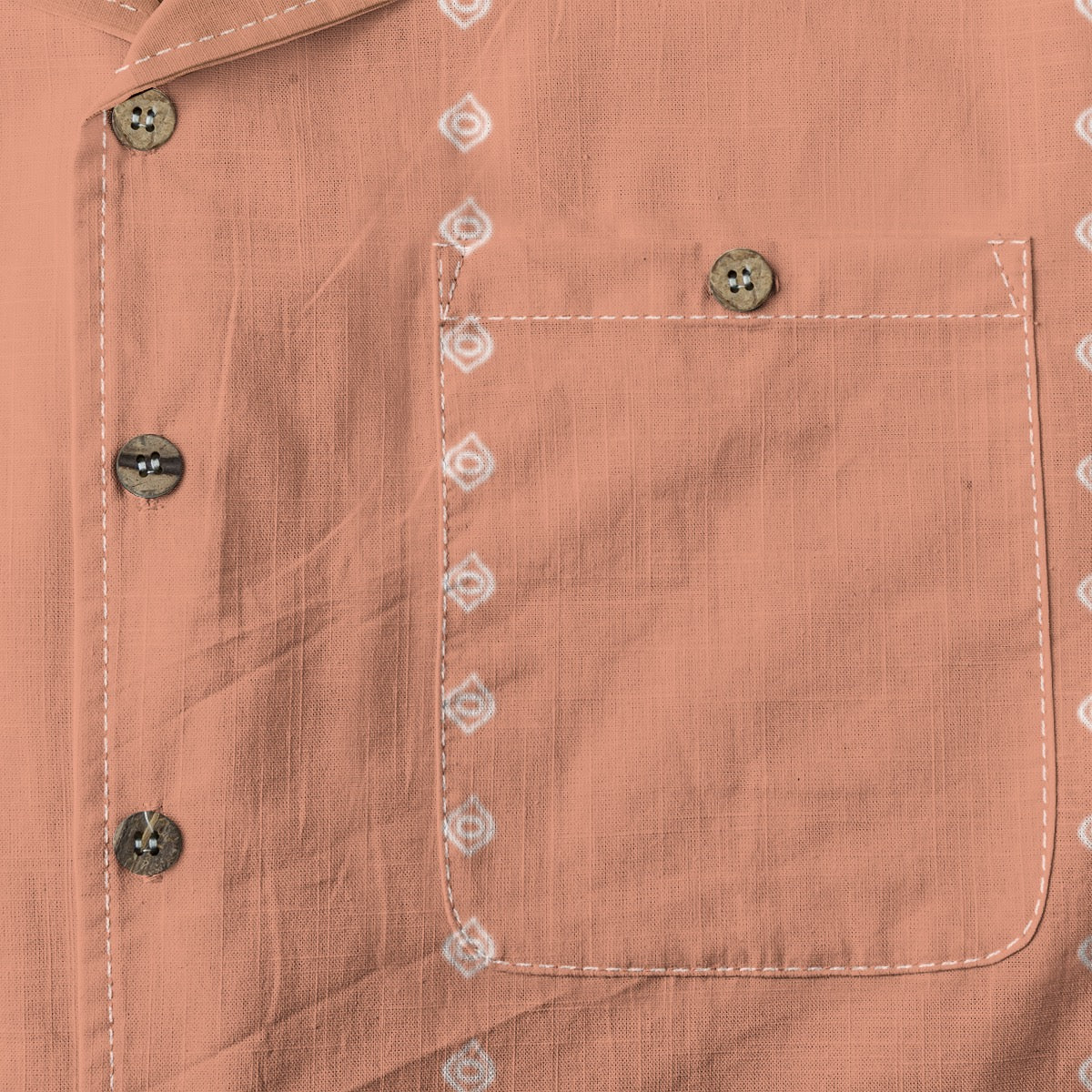 Ogee Pinstripe Cotton Buttonup: Squash