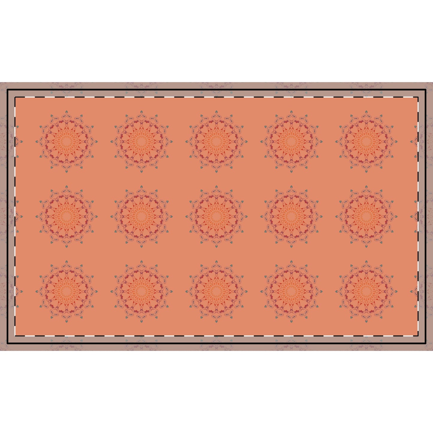 Panther Hearts Squash Fabric (Combed Cotton Prima)