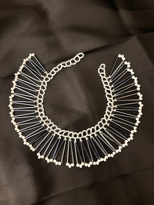 Gunmetal Pearl Mini Collar