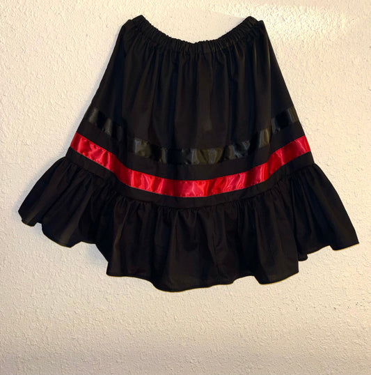 Black Cherry Ribbon Skirt
