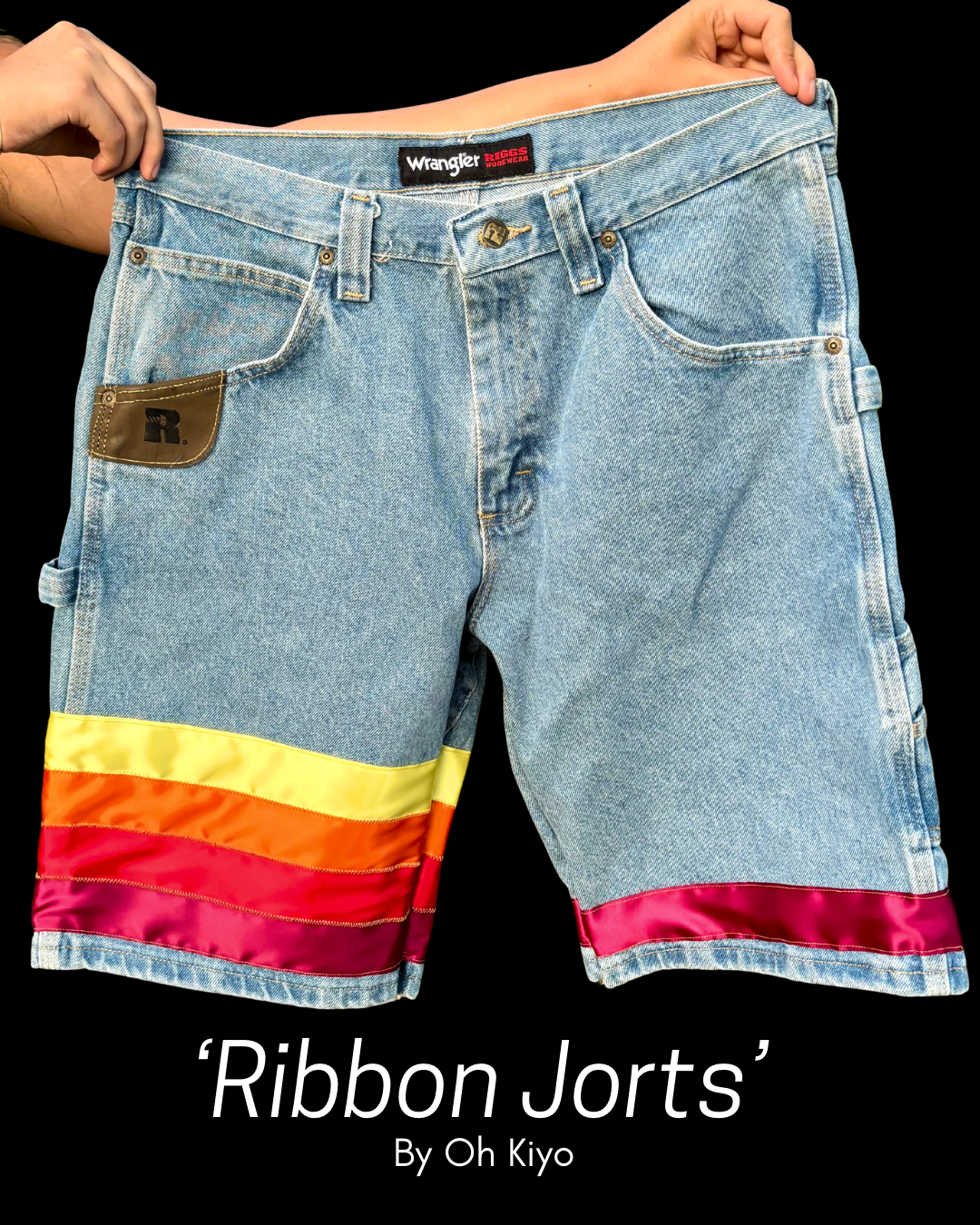 Ribbon Jorts: Maroon Fire