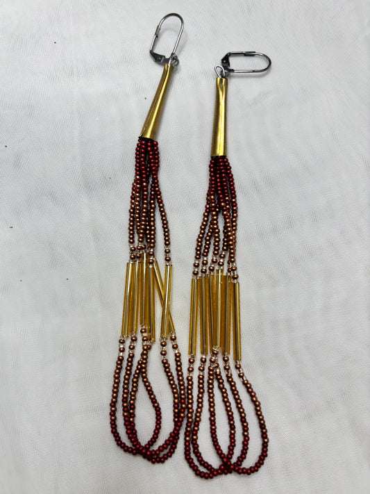 Crimson & Copper Earrings