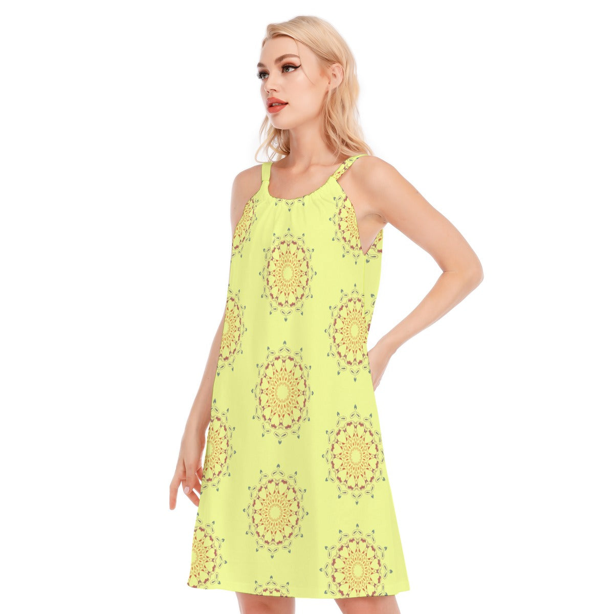 Panther Hearts Cotton Cami Dress- Nightshade