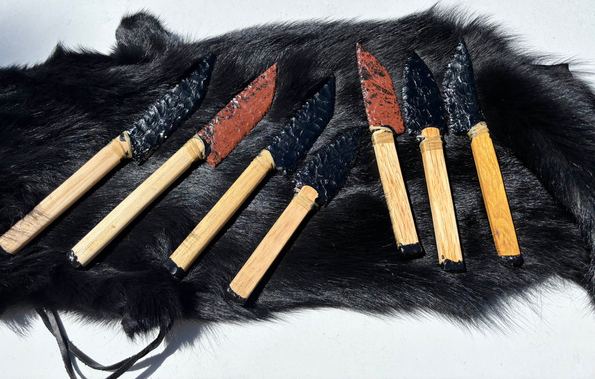 Hickory Obsidian Knives