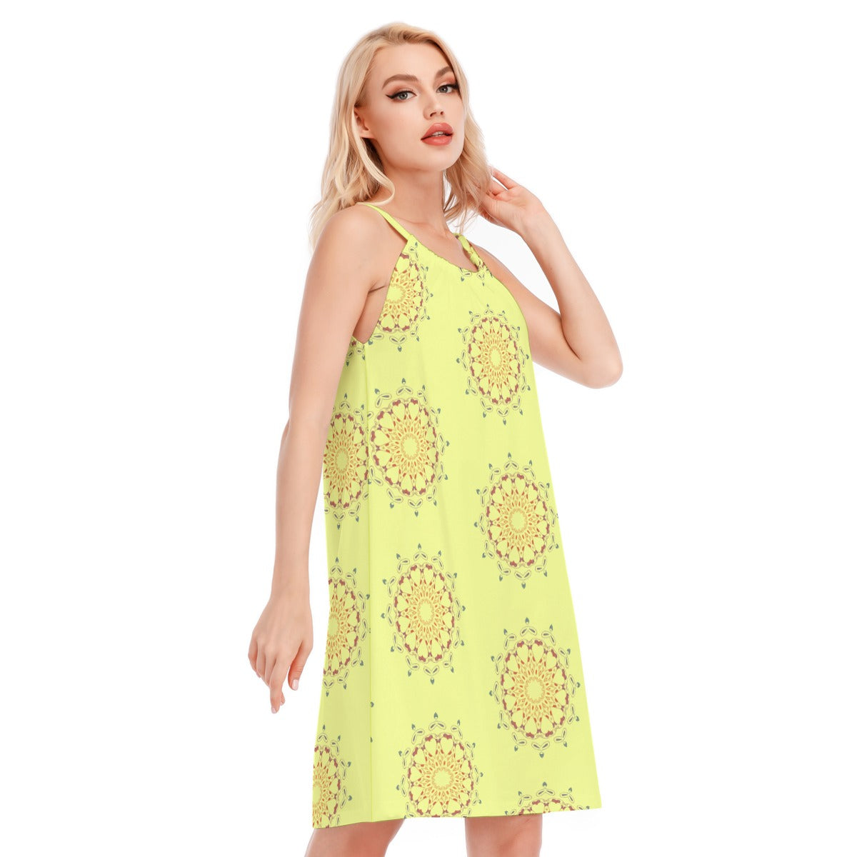 Panther Hearts Cotton Cami Dress- Nightshade